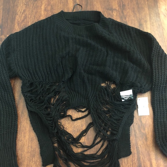 Black Ripped up sweater